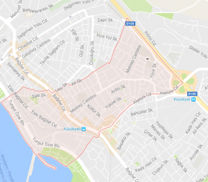 Küçükyalı spotçular Çarşısı harita